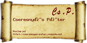Cseresnyés Péter névjegykártya
